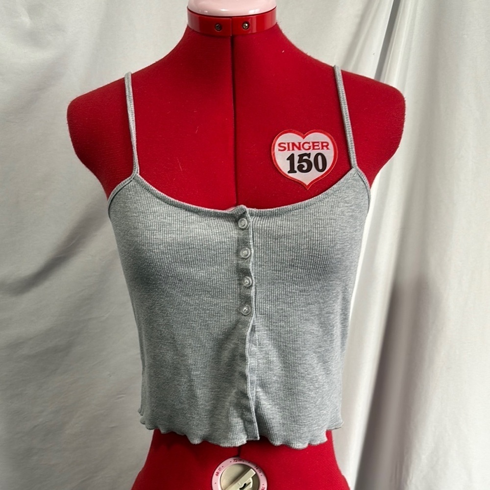 SHEIN Gray Fitted Sleeveless Camisole